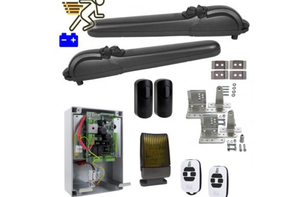 მაღალსიჩქარიანი ელექტროძრავების კომპლექტი ორფრთიანი ჭიშკრებისთვის KIT STING/24/BOOST