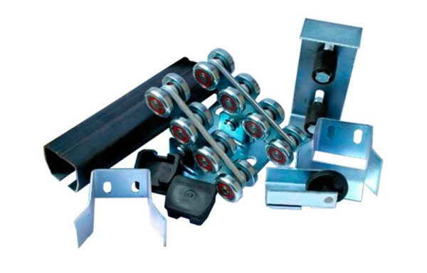 Комплект малый для откатных ворот ROLLGRAND (Украина) с черной шиной 6 метров. До 4,5 м, 400 кг